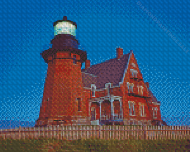 Block Island Lighthouse At Dawn Diamond Paintings