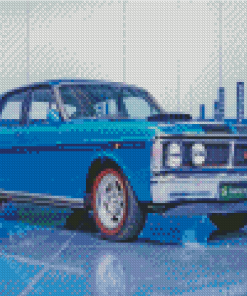Blue Ford Xw Car Diamond Paintings