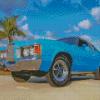 Blue Mercury Cougar Car Diamond Paintings