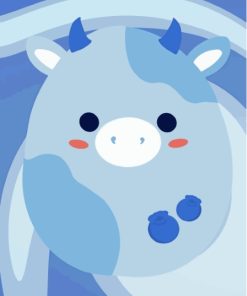 Blue Squishmallow Cow Diamond Painting