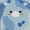 Blue Squishmallow Cow Diamond Paintings