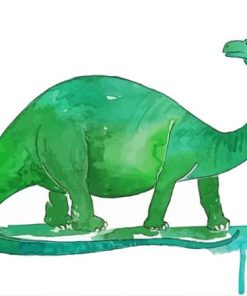 Brontosaurus Splatter Art Diamond Painting