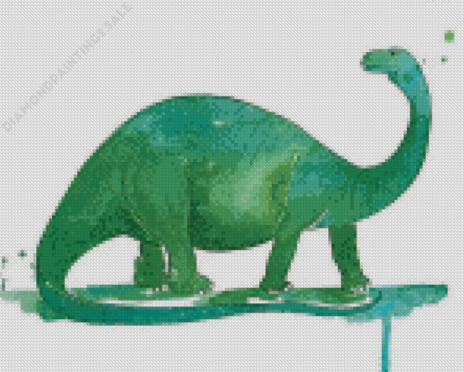 Brontosaurus Splatter Art Diamond Paintings