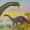 Brontosaurus Animal Art Diamond Paintings