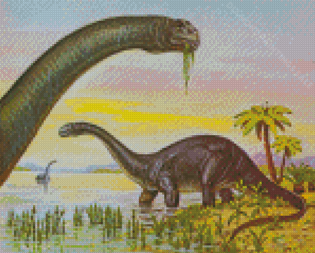 Brontosaurus Animal Art Diamond Paintings