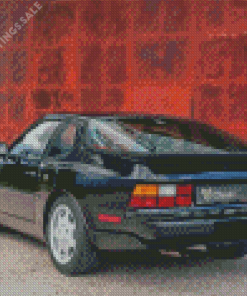 Classic Black Porsche 924 Diamond Painting