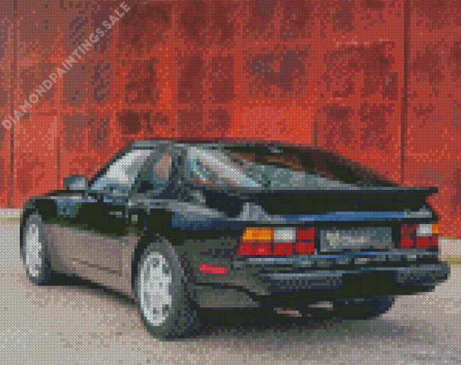 Classic Black Porsche 924 Diamond Painting