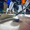 Close Up Hockey Puck And Players Diamond Painting