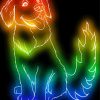 Colorful Neon Dog Diamond Painting