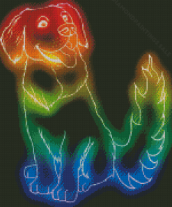Colorful Neon Dog Diamond Paintings