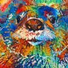 Colorful Abstract Otter Diamond Painting