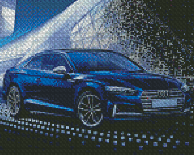 Dark Blue Audi S5 Diamond Paintings