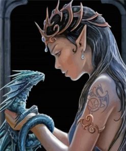 Elf And Dragon Diamond Painting