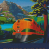 Empire Builder Train Poster Diamond Paintings