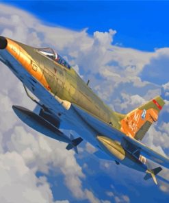 F 100 Super Sabre Aircraft Diamond Painting