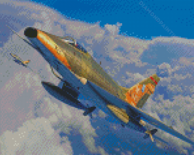 F 100 Super Sabre Aircraft Diamond Paintings