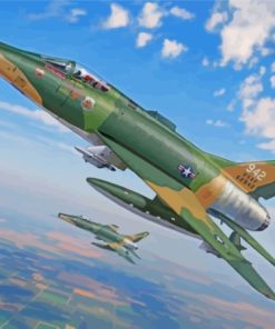 F 100 Super Sabre Military Jet Fighter Diamond Painting