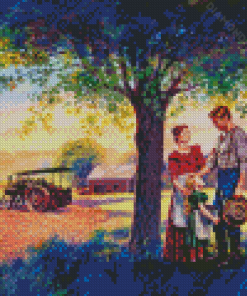 Family Farm Diamond Paintings