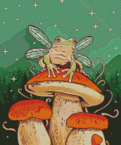 Fantasy Frog And Mushroom Diamond Paintings