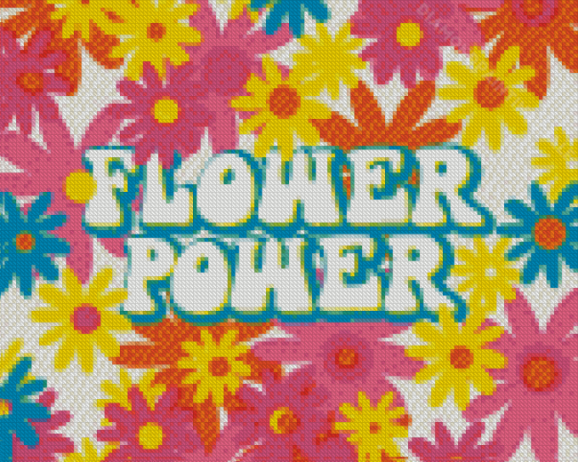 Flower Power Hippie Style Art Diamond Paintings