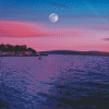 Full Moon View From Tobermory Town Diamond Paintings