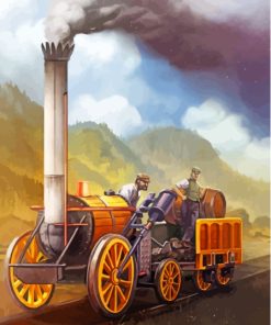 George Stephenson's Rocket Railway Diamond Painting