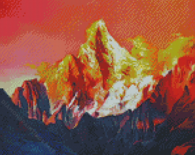 Golden Mountains Diamond Paintings