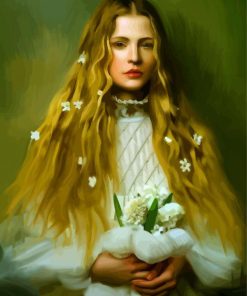 Golden Hair Girl Art Diamond Painting