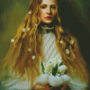 Golden Hair Girl Art Diamond Paintings