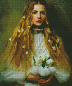 Golden Hair Girl Art Diamond Paintings