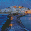 Greece Naxos Island At Night Diamond Paintings