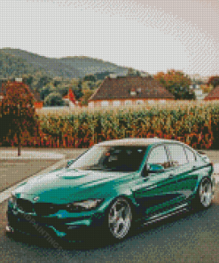 Green BMW M3 F80 Car Diamond Paintings