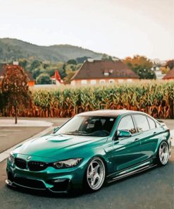 Green BMW M3 F80 Car Diamond Painting