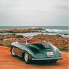 Green Porsche 356 By Sea Diamond Painting