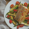 Grilled Hake Fish Diamond Paintings