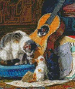 Guitars And Cats Diamond Paintings