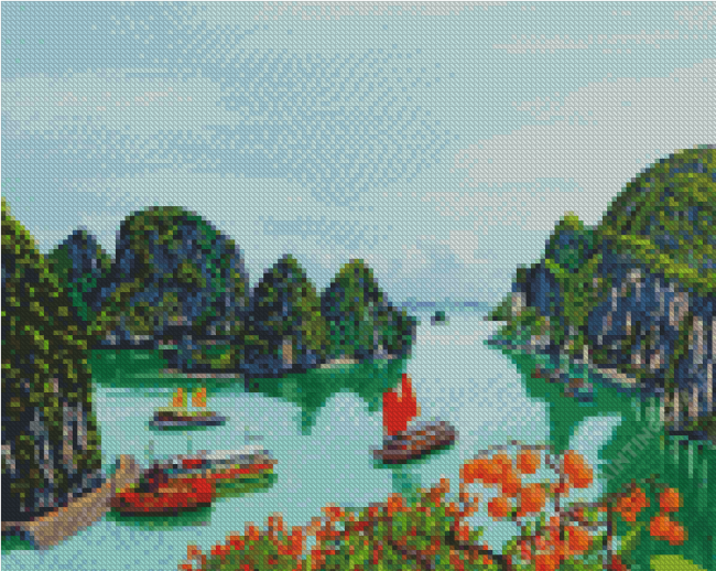 Hạ Long Bay Vietnam Boats Diamond Paintings