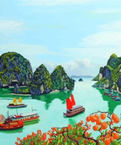 Hạ Long Bay Vietnam Boats Diamond Painting