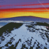 Hawaii Snowy Mountain Sunset Diamond Paintings