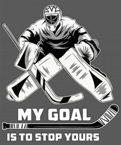 Hockey Goalie Illustration Diamond Painting