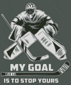 Hockey Goalie Illustration Diamond Paintings