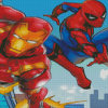 Iron Man And Spider Man DC Comics Diamond Paintings