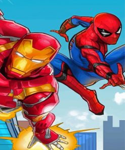 Iron Man And Spider Man DC Comics Diamond Painting