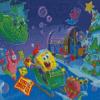 It's A SpongeBob Christmas Animation Diamond Paintings