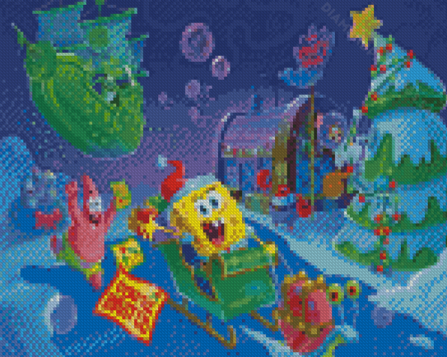 It's A SpongeBob Christmas Animation Diamond Paintings