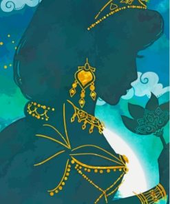 Jasmine Silhouette Diamond Painting