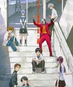 Joker Dancing On Stairs Anime Diamond Painting