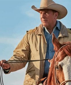 Kevin Costner On A Horse Diamond Painting