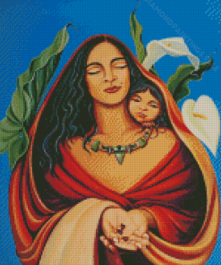 Latina Mother And Child Art Diamond Paintings