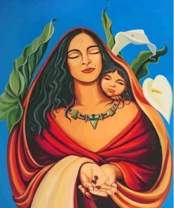 Latina Mother And Child Art Diamond Painting